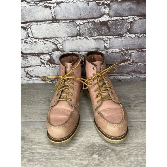 Red Wing 3387 Rose Pink Leather Lace Up Work Boots Women's Sz 8M US/38.5EU USA - Picture 2 of 16